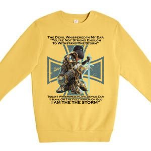 I Am The Storm Female Knight Warrioress Premium Crewneck Sweatshirt