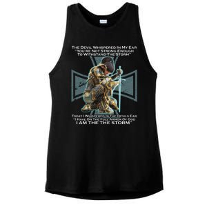 I Am The Storm Female Knight Warrioress Ladies PosiCharge Tri-Blend Wicking Tank