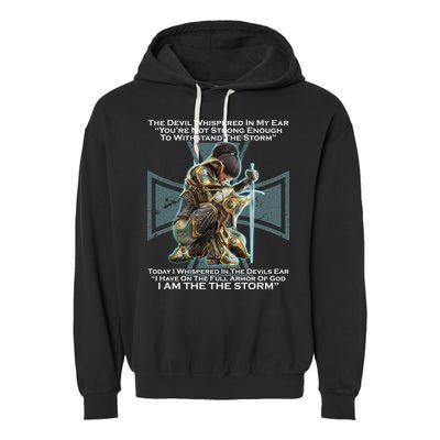 I Am The Storm Female Knight Warrioress Garment-Dyed Fleece Hoodie
