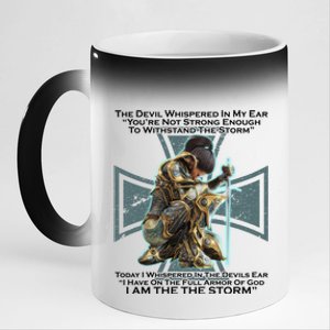 I Am The Storm Female Knight Warrioress 11oz Black Color Changing Mug