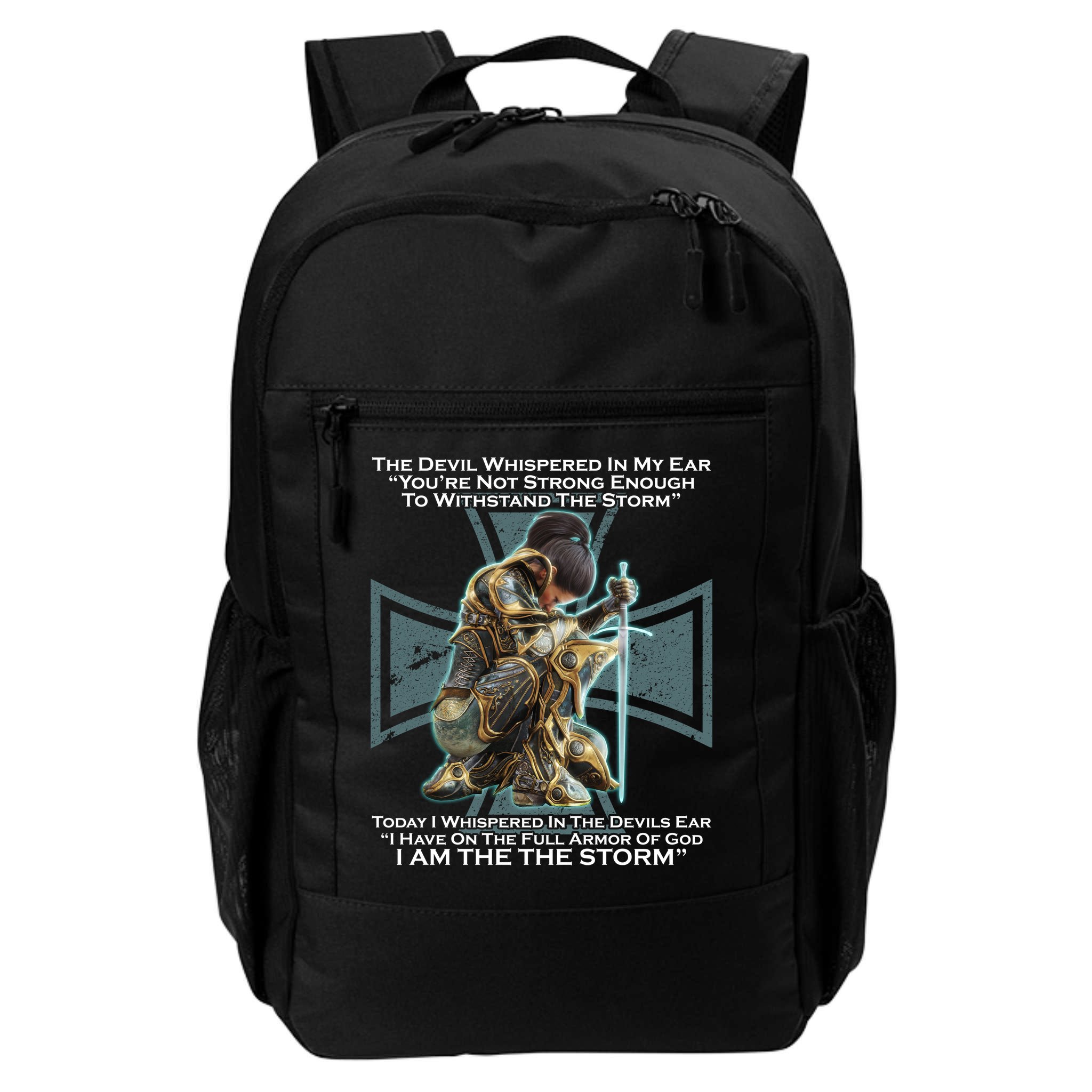 I Am The Storm Female Knight Warrioress Backpack