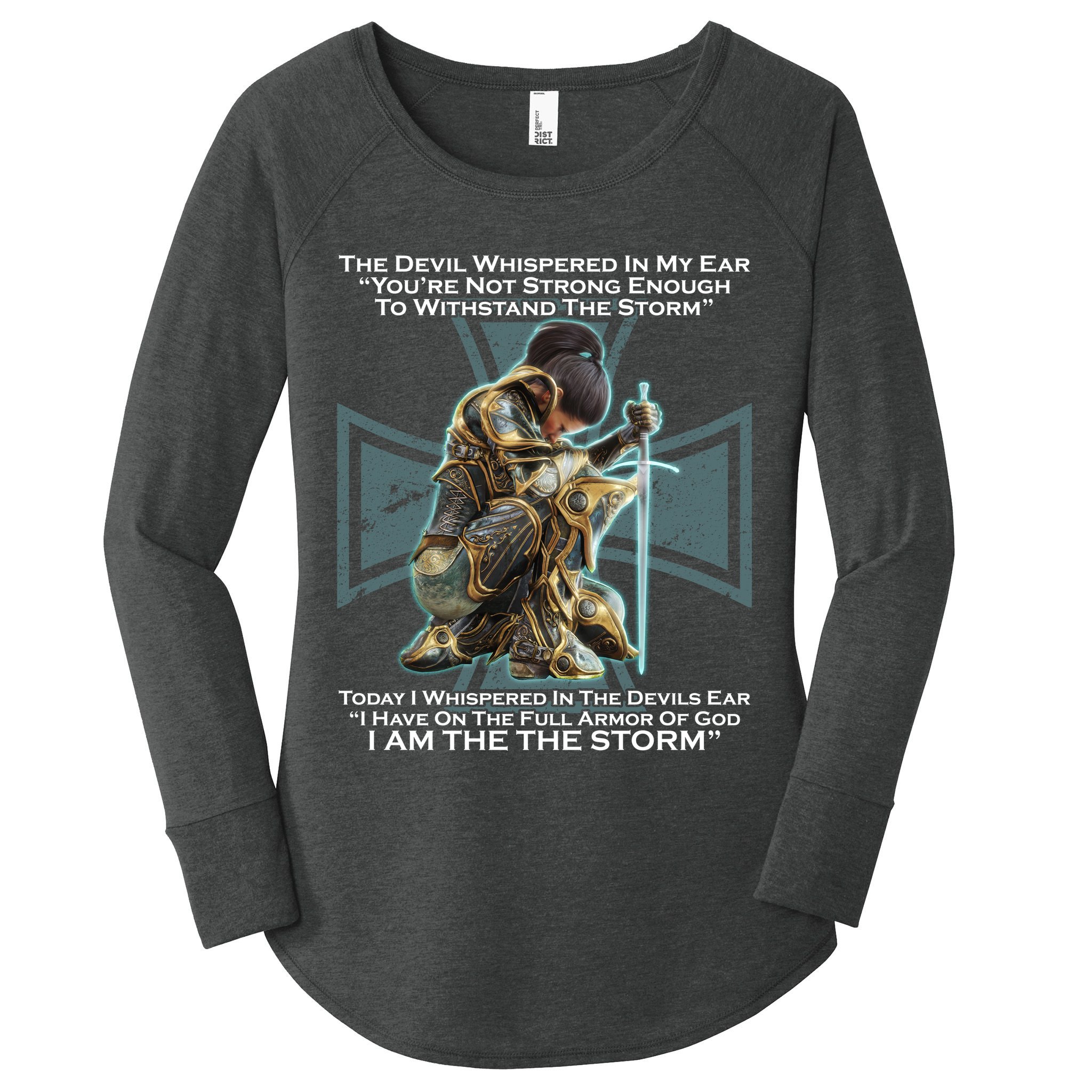 I Am The Storm Female Knight Warrioress Women's Perfect Tri Tunic Long Sleeve Shirt