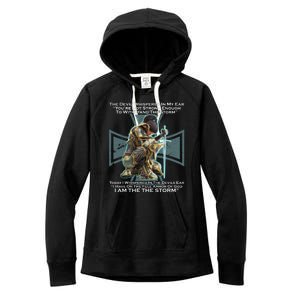 I Am The Storm Female Knight Warrioress Women's Fleece Hoodie