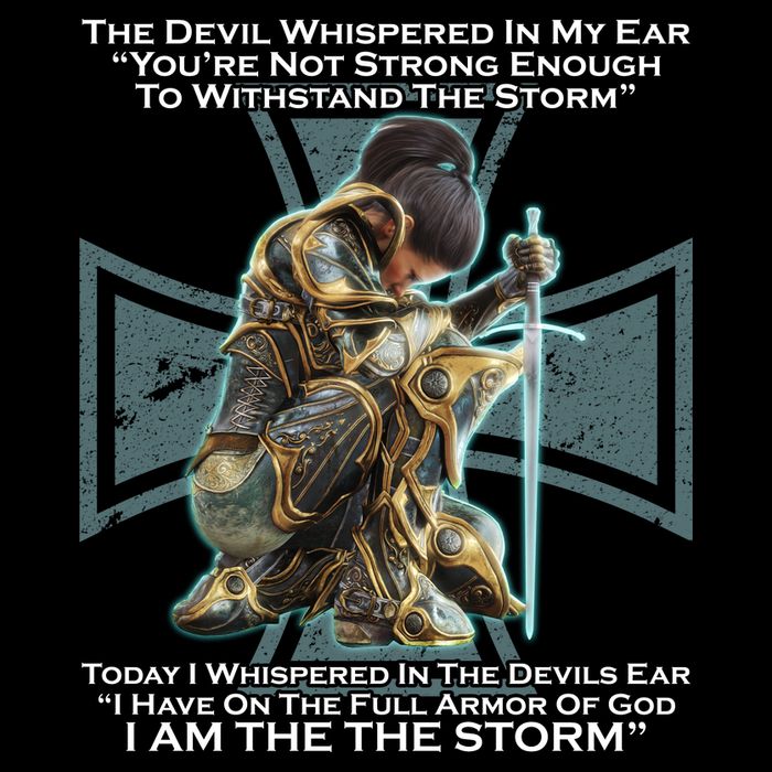 I Am The Storm Female Knight Warrioress 16 in Basic Backpack