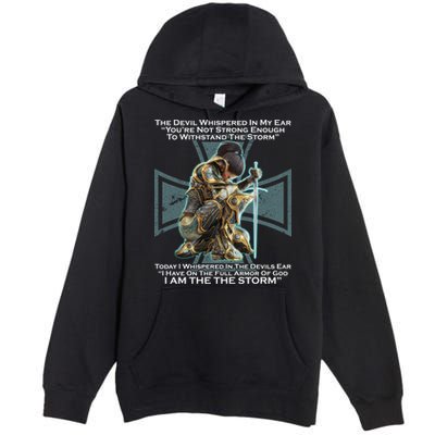 I Am The Storm Female Knight Warrioress Premium Pullover Hoodie