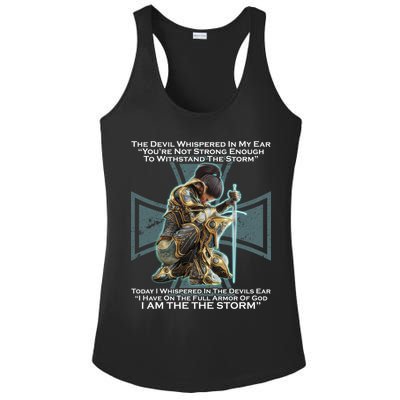 I Am The Storm Female Knight Warrioress Ladies PosiCharge Competitor Racerback Tank