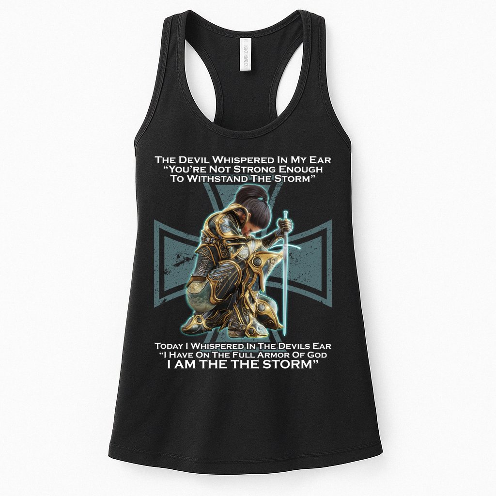 I Am The Storm Female Knight Warrioress Womens Tank Top