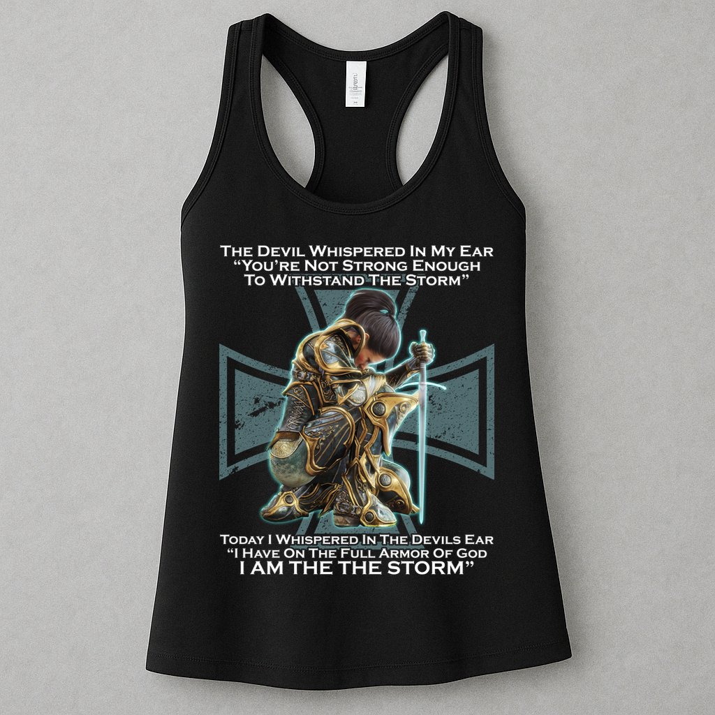 I Am The Storm Female Knight Warrioress Womens Tank Top