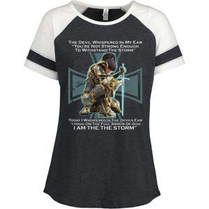 I Am The Storm Female Knight Warrioress Enza Ladies Jersey Colorblock Tee