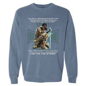 I Am The Storm Female Knight Warrioress Garment-Dyed Sweatshirt