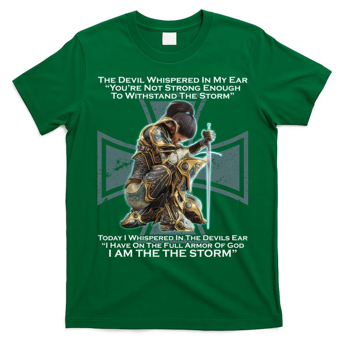 I Am The Storm Female Knight Warrioress T-Shirt
