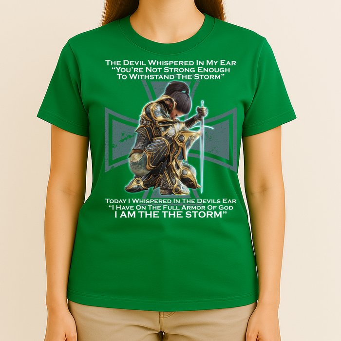 I Am The Storm Female Knight Warrioress T-Shirt