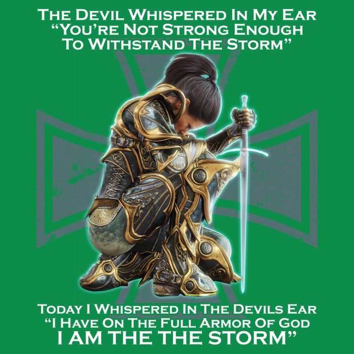 I Am The Storm Female Knight Warrioress T-Shirt