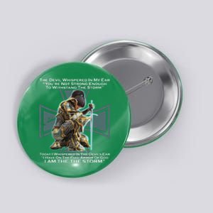 I Am The Storm Female Knight Warrioress Button