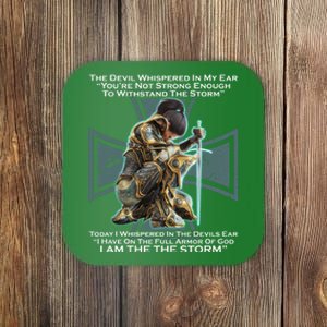 I Am The Storm Female Knight Warrioress Coaster