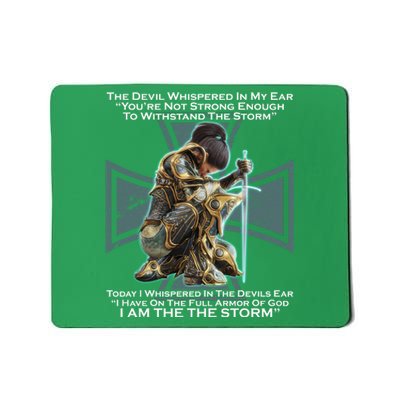 I Am The Storm Female Knight Warrioress Mousepad