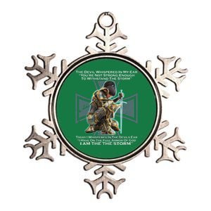 I Am The Storm Female Knight Warrioress Metallic Star Ornament