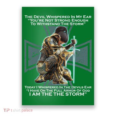I Am The Storm Female Knight Warrioress Poster