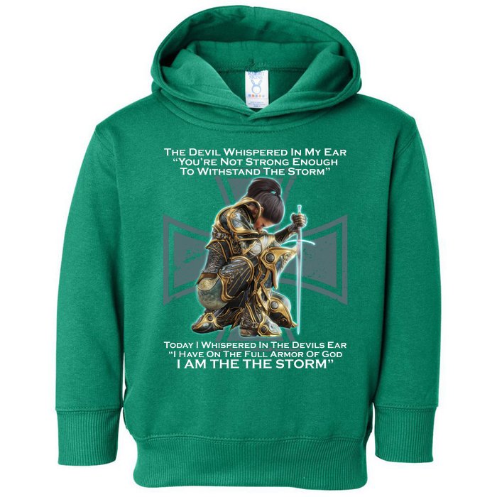 I Am The Storm Female Knight Warrioress Toddler Hoodie