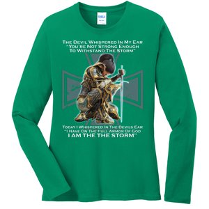 I Am The Storm Female Knight Warrioress Ladies Long Sleeve Shirt