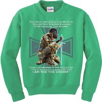 I Am The Storm Female Knight Warrioress Kids Sweatshirt