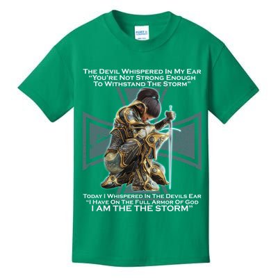 I Am The Storm Female Knight Warrioress Kids T-Shirt