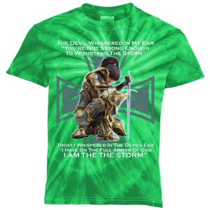 I Am The Storm Female Knight Warrioress Kids Tie-Dye T-Shirt