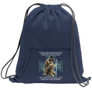 I Am The Storm Female Knight Warrioress Sweatshirt Cinch Pack Bag