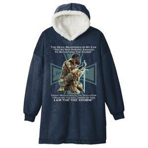 I Am The Storm Female Knight Warrioress Hooded Wearable Blanket