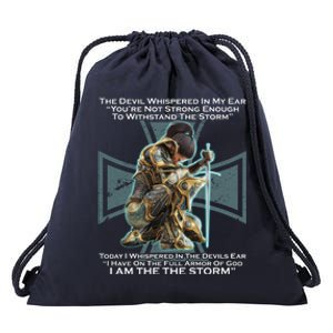 I Am The Storm Female Knight Warrioress Drawstring Bag