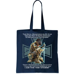 I Am The Storm Female Knight Warrioress Tote Bag