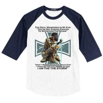 I Am The Storm Female Knight Warrioress Baseball Sleeve Shirt