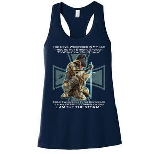 I Am The Storm Female Knight Warrioress Women's Racerback Tank