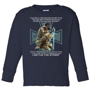 I Am The Storm Female Knight Warrioress Toddler Long Sleeve Shirt