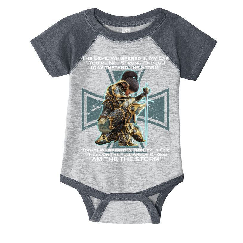 I Am The Storm Female Knight Warrioress Infant Baby Jersey Bodysuit