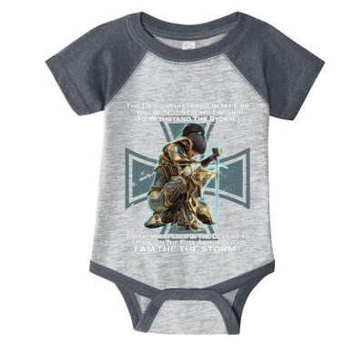 I Am The Storm Female Knight Warrioress Infant Baby Jersey Bodysuit