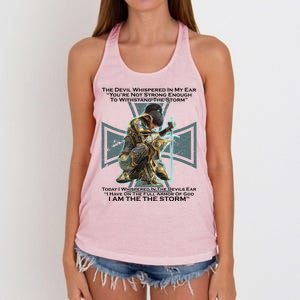 I Am The Storm Female Knight Warrioress Women's Knotted Racerback Tank