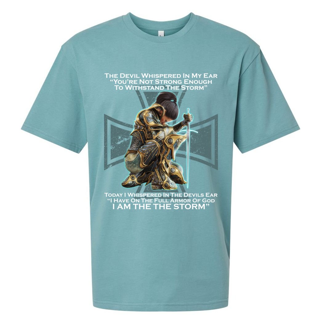 I Am The Storm Female Knight Warrioress Sueded Cloud Jersey T-Shirt