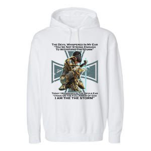 I Am The Storm Female Knight Warrioress Garment-Dyed Fleece Hoodie