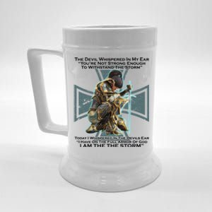 I Am The Storm Female Knight Warrioress Beer Stein