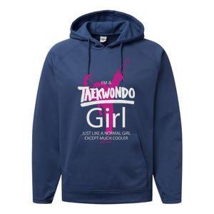 IM A Taekwondo Much Cooler Martial Arts Tkd Quote Funny Gift Performance Fleece Hoodie