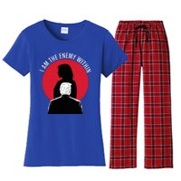 I Am The Enemy Within Kamala Harris 2024 Women's Flannel Pajama Set