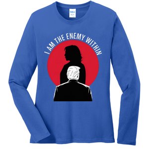 I Am The Enemy Within Kamala Harris 2024 Ladies Long Sleeve Shirt