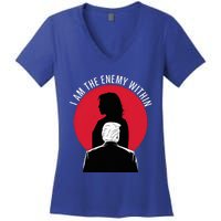 I Am The Enemy Within Kamala Harris 2024 Women's V-Neck T-Shirt