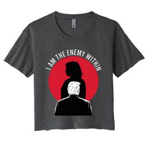 I Am The Enemy Within Kamala Harris 2024 Women's Crop Top Tee