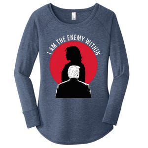 I Am The Enemy Within Kamala Harris 2024 Women's Perfect Tri Tunic Long Sleeve Shirt