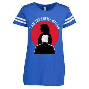 I Am The Enemy Within Kamala Harris 2024 Enza Ladies Jersey Football T-Shirt