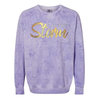 I Am The Storm Colorblast Crewneck Sweatshirt