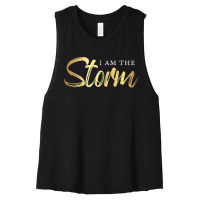 I Am The Storm Women's Racerback Cropped Tank