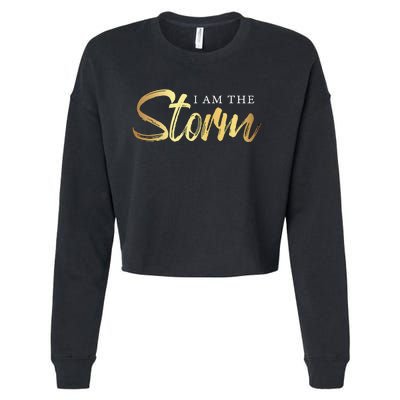 I Am The Storm Cropped Pullover Crew